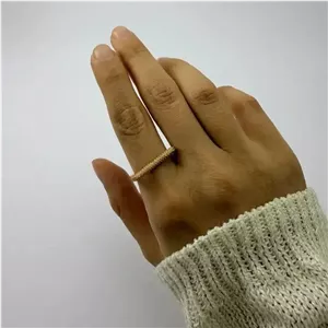 انگشتر طلایی ژوپینگ لاین دیاموند کد AN00107