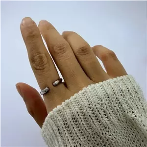انگشتر نقره‌ای ژوپینگ آی دیاموند کد AN00105