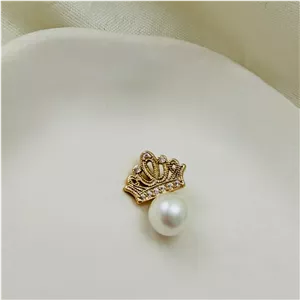 پلاک طلایی ژوپینگ تاج مروارید Pearl Crown کد PL00012