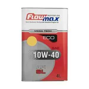 روغن موتور فلومکس مدل Mega Tech 10w-40 SL حجم 4 لیتر