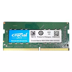 رم لپ‌تاپ کروشیال مدل CL22 DDR4 تک کاناله ظرفیت 8 گیگابایت فرکانس 3200 مگاهرتز نوع ماژول SO-DIMM