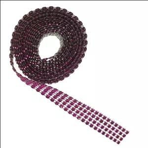 نوار یراق طرح نگین 4 رج مدل Y2614 طول 2 متر