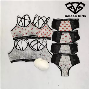 ست نیم تنه و شورت ملانژ چاپی مدل بندی