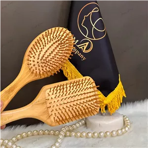 برس چوبی بامبو با دندانه های چوبی
