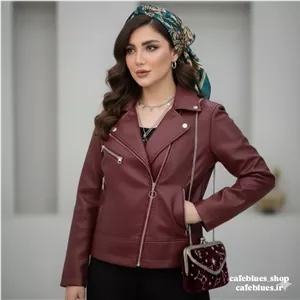 کت چرم مدل کوتاه زنانه جنس چرم فلامنت
