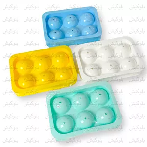 قالب یخ توپی درب دار (۶ خانه ۴/۵سانتی)