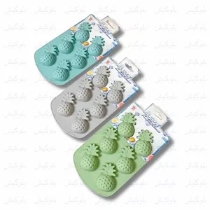قالب فانتزی یخ و دسرطرح آناناس سیلیکونی (۶ خانه)