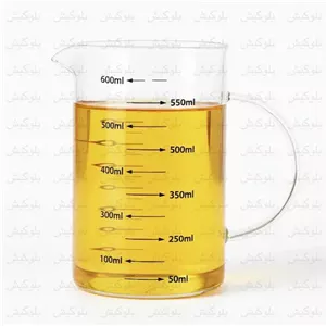 پارچ مدرج شیشه‌ای دسته‌دار (۶۰۰ میلی‌لیتر)