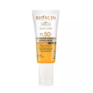 كرم ضد آفتاب بى رنگ بيوكسين  SPF50 مناسب پوست هاى معمولى و خشك 50 ميلى ليتر