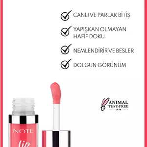 روغن مراقبت از لب مرطوب کننده و براق کننده نوت - صورتی کمرنگ 