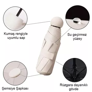 چتر کرمی blisspremium  با پوشش مخصوص (چتر کپسولی)