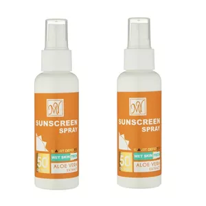 اسپری ضد آفتاب بی رنگ مای SPF50 مدل Smart Defense مناسب انواع پوست حجم 100 میلی لیتر مجموعه 2 عددی