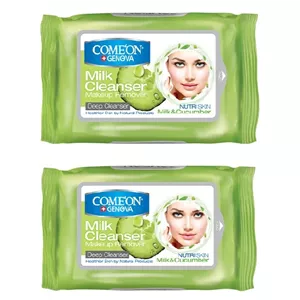 دستمال مرطوب کامان مدل Milk مجموعه 2 عددی