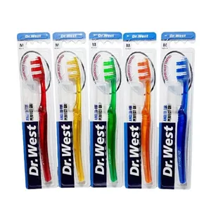 مسواک دكتر وست با برس متوسط کد 01 بسته 5 عددي 