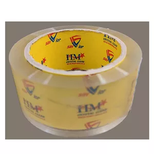 چسب پهن ۹۰ یاردی  شیشه ای HM Crystal 5cm