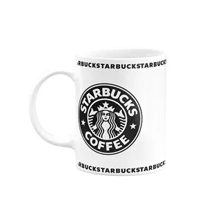 ماگ سرامیکی سفید طرح استارباکس مدل Starbucks کد A1
