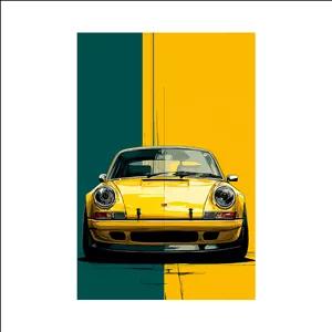 متال پوستر طرح ماشین مدل Porsche کد A1