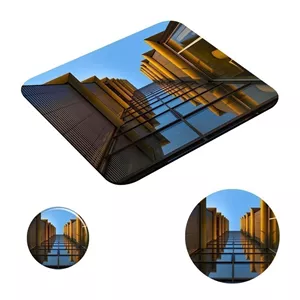 ماوس پد طرح نمای ساختمان مدرن کد A1 سایز 24 * 19 سانتیمتر به همراه زیر لیوانی و پیکسل