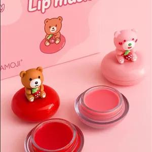 ماسک لب هوداموجی مدل خرسی توت‌فرنگی (HUDAmoji Lip Mask – Strawberry Bear)