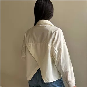 کراپ شومیز  پشت هشتی جنس پوپلین