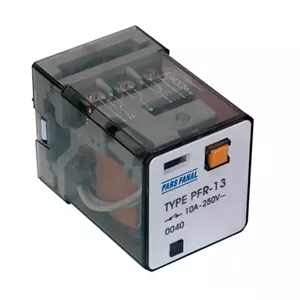 رله شیشه‌ای سه کنتاکت 11 پایه پارس فانال مدل PFR-13
