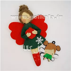 عروسک فرشته دخترانه (یلدا خانم مو کاموایی) | ۱۵ سانتی دلبر گل‌کالا