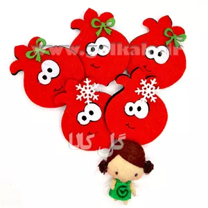 گیفت انار نمدی طرح چشم قشنگ گل کالا