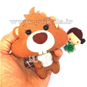 عروسک سگ آبی نمدی لپکیا | فانتزی، آموزشی و کودک‌دوست گل‌کالا