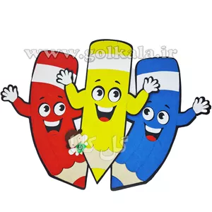 دیوارکوب مداد رنگی نمدی مدرسه | هدیه آموزشی و رنگارنگ گل‌کالا 🎨