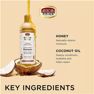 شامپو موی فر آفریکانو Honey Coconut Oil حجم473