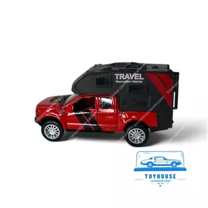 ماکت ماشین فورد F-150 کمپر موزیکال چراغ‌دار عقب‌کش
