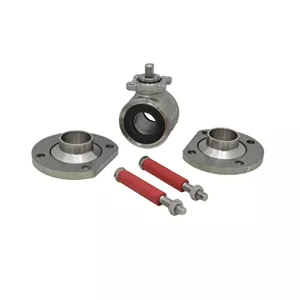 شیر توپی استیل جوشی سه تکه DN32 برند MECA-INOX 