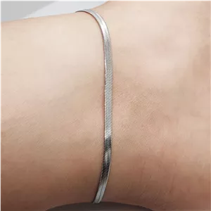 پابند ماری نقره ای استیل رنگ ثابت | خرید پابند دخترانه و زنانه شاینورا