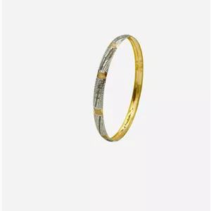 النگو طلا الماس طرح دو رنگ