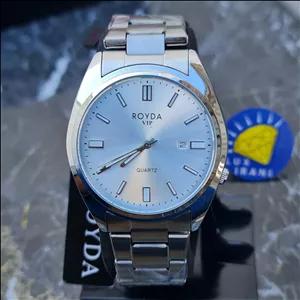 ساعت مردانه رویدا تمام استیل کد 5415 نقره ای صفحه سفید