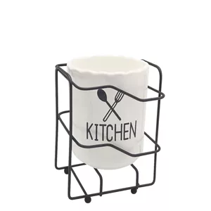 جاقاشقی سرامیکی دسینی – استند فلزی شیک و مقاوم برای نگهداری قاشق و چنگال