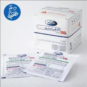 گاز استريل نخ 30 پنبه 10x10 سانت 8 لا پنج عددي سالم