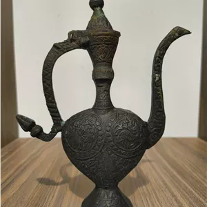 گلابپاش برنجی طرح قدیم تمام بدنه نقش دار دکوراتیو سنتی و هدیه با ارزش