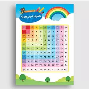 فایل لایه باز جدول ضرب