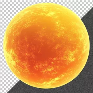 تصویر PNG حرارت خورشید درخشان