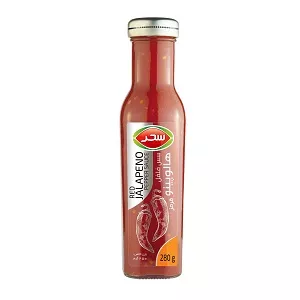 سس فلفل هالوپینو قرمز شیشه 280 گرم سحر