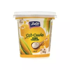 ماست چکیده قارچ و ذرت 750 گرم هراز