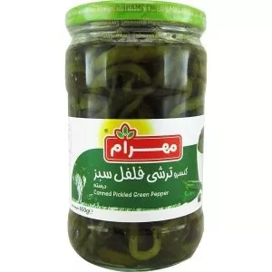 مهرام ترشی فلفل سبز درسته 650 گرم