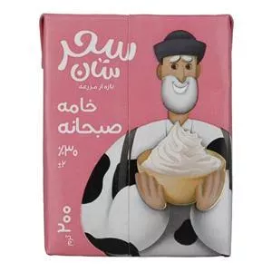 خامه 200 سی سی استریل نیم چرب سحر سان