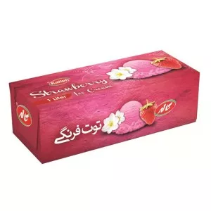 بستنی پاکتی 550 گرم توت فرنگی کاله (1ل)