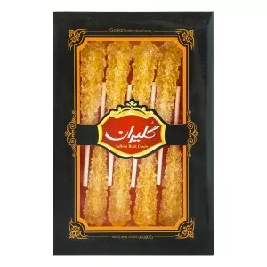 گلیران نبات زعفرانی نی دار 8 عددی