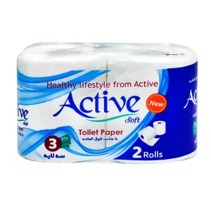 اکتیو دستمال توالت 2قلو3لایه