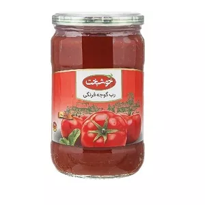 رب گوجه شیشه 700گ خوشبخت
