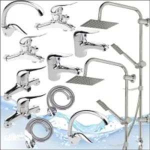 مجموعه 12 تکه شیرآلات اردکی کروم همراه علم دوش رسوبگیر
