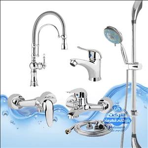 ست ۶ عددی شیرآلات برند آیدا صنعت مدل قهرمان | شیر ظرفشویی بیزانس تک‌منظورهروشوییحمامتوالتعلم دوش یونیکاشلنگ توالت | کروم براق